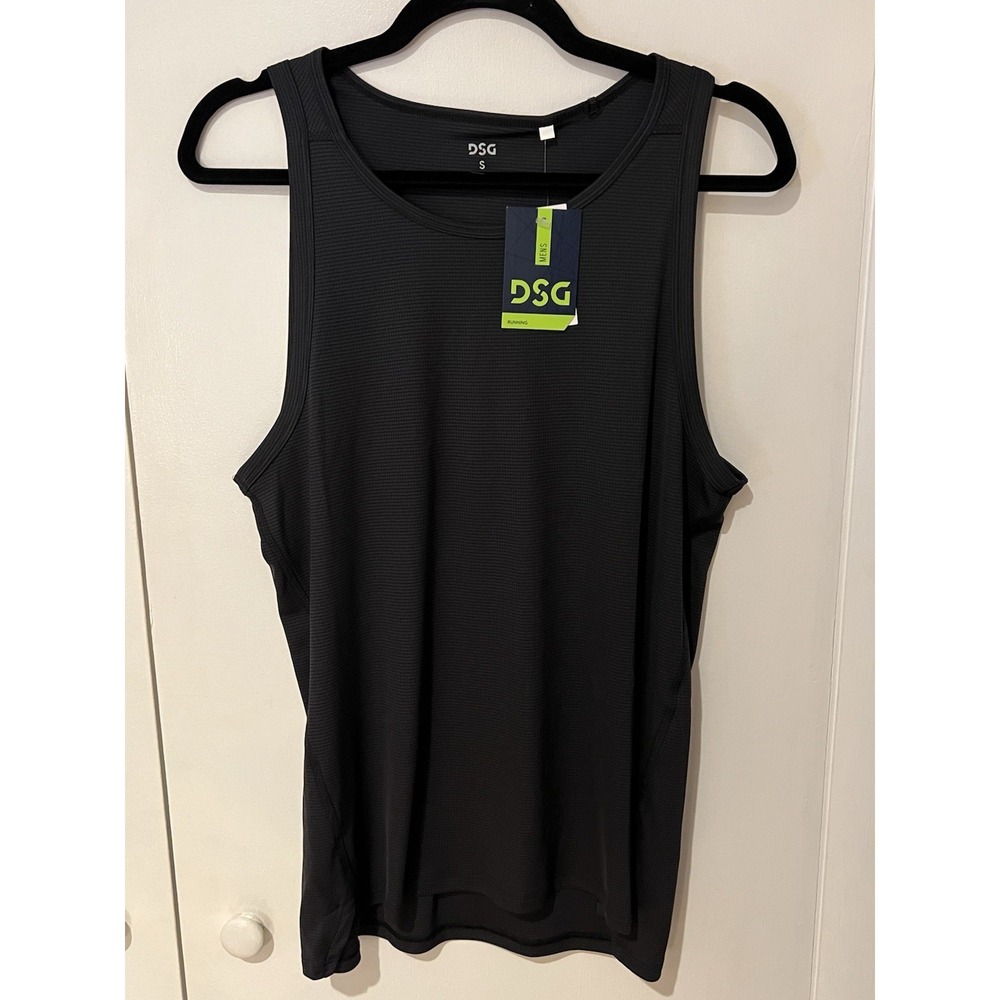 New DSG Men's Tank Top Pure Black Size Small Running Training Gymwear Activewear